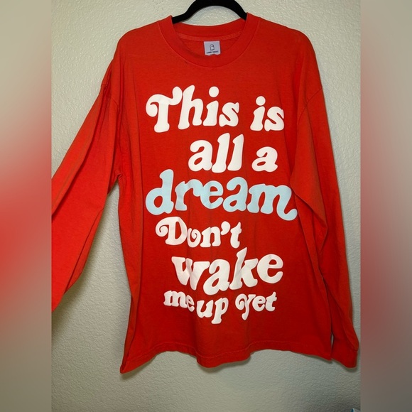 The Lonely Ghost Don't Wake Me Up Yet Long Sleeve Shirt Orange - Picture 1 of 13